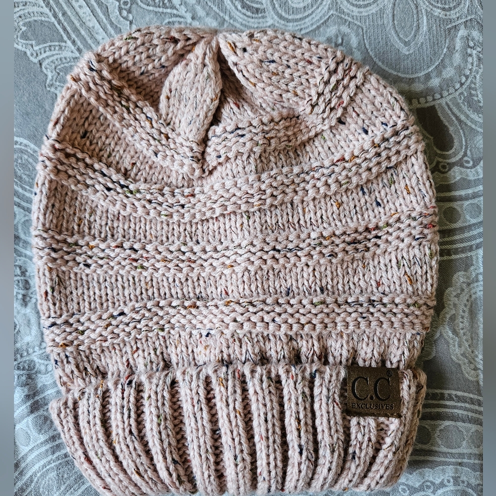 C.C. Pink Confetti Beanie